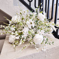 60cm White Meadow Style Flower Ball Arrangement